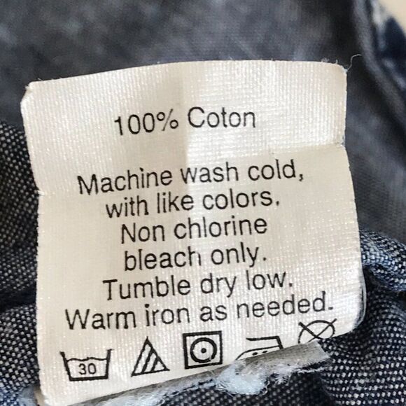 J. Crew Keeper Chambray Shirt Women's Size 0 Star Dot 100% Cotton Casual - Picture 12 of 12